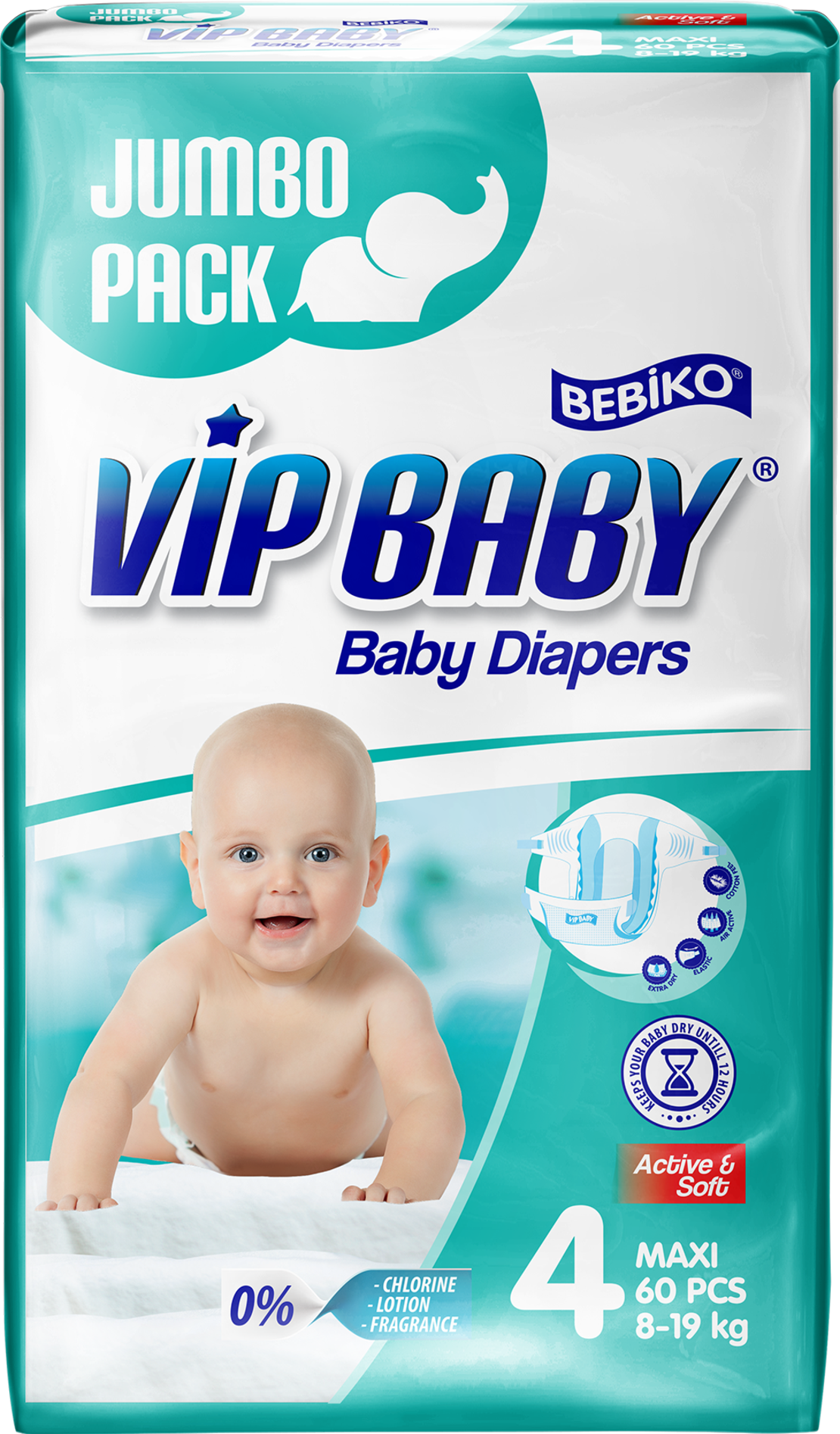 ViP Baby Active&Soft  Maxi JUMBO pack пелени