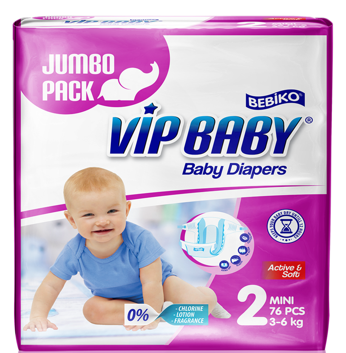 ViP Baby Active&Soft  Mini JUMBO Pack пелени