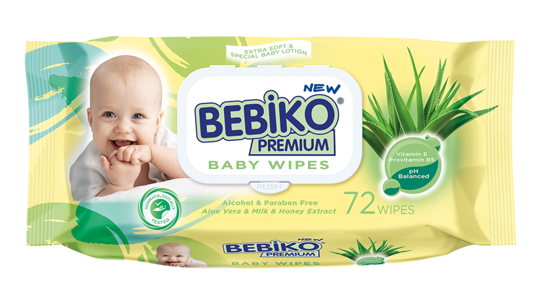 Мокри кърпички Bebiko PREMIUM Wet Wipes 72бр.
