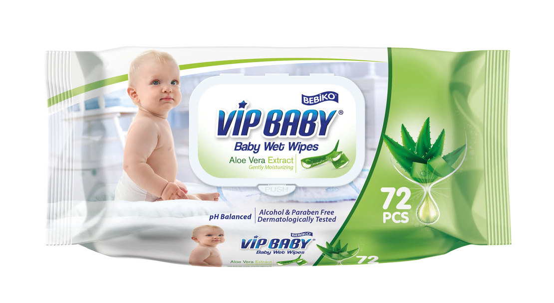 Мокри кърпички Bebiko Wet Wipes  Алое Вера 72бр.