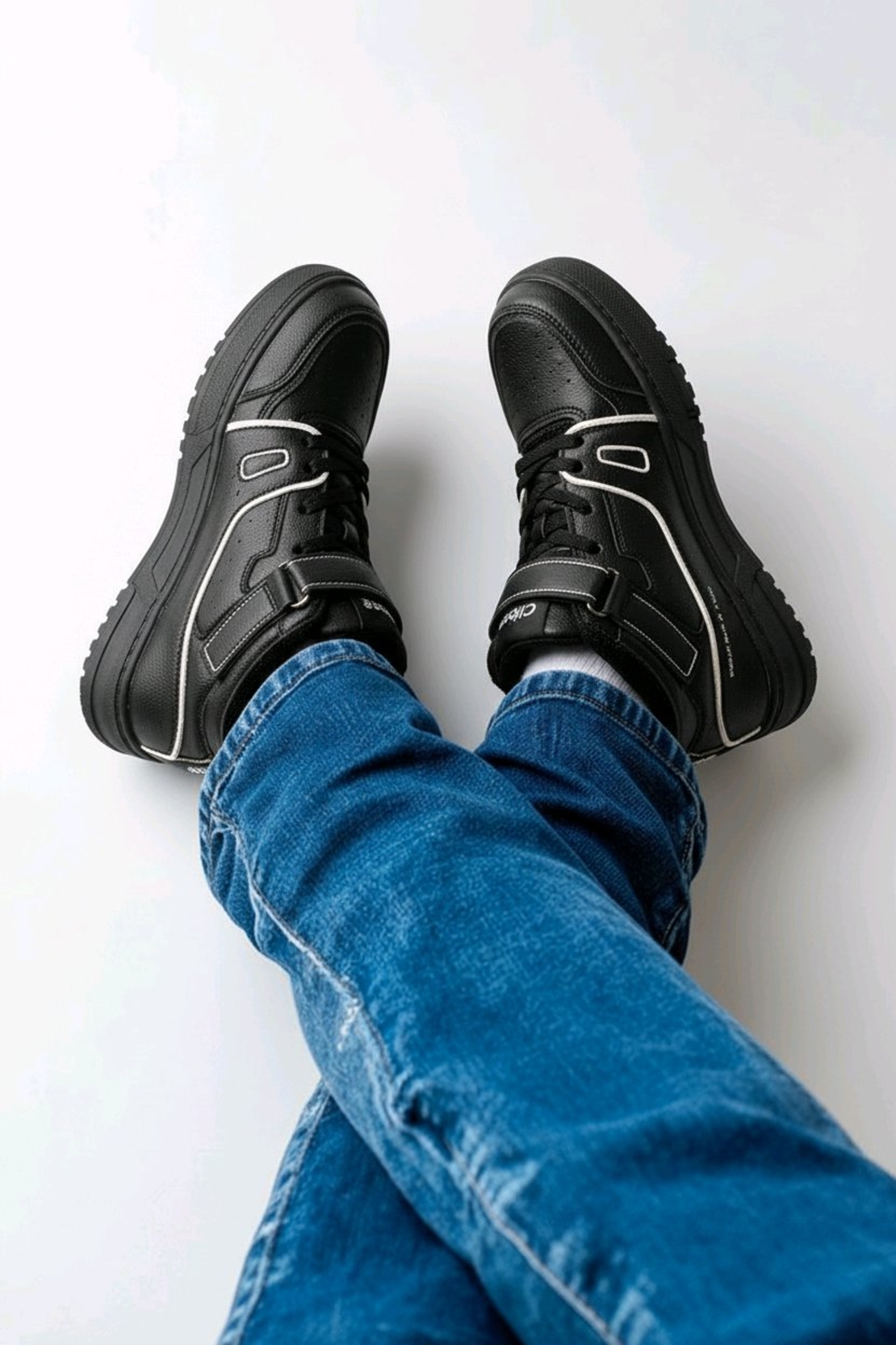 Високи кожени маратонки Clibee