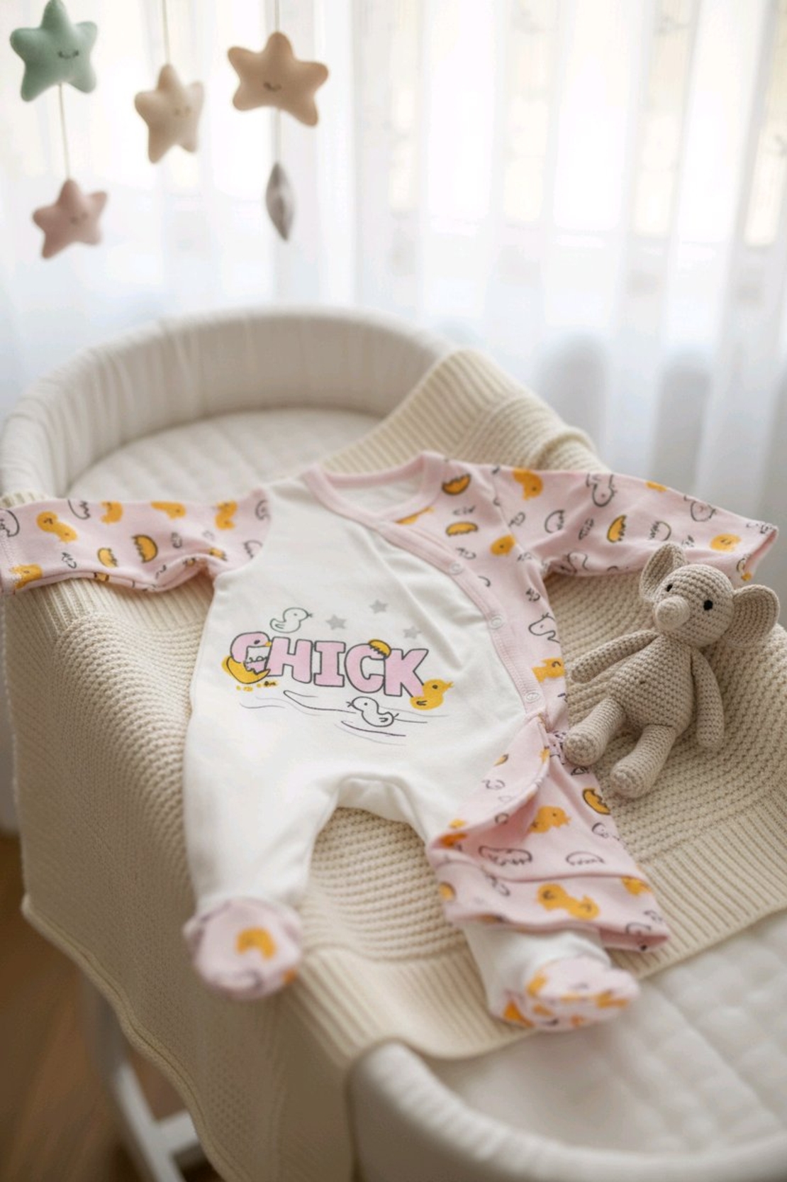 Ромпър и шапка Chick