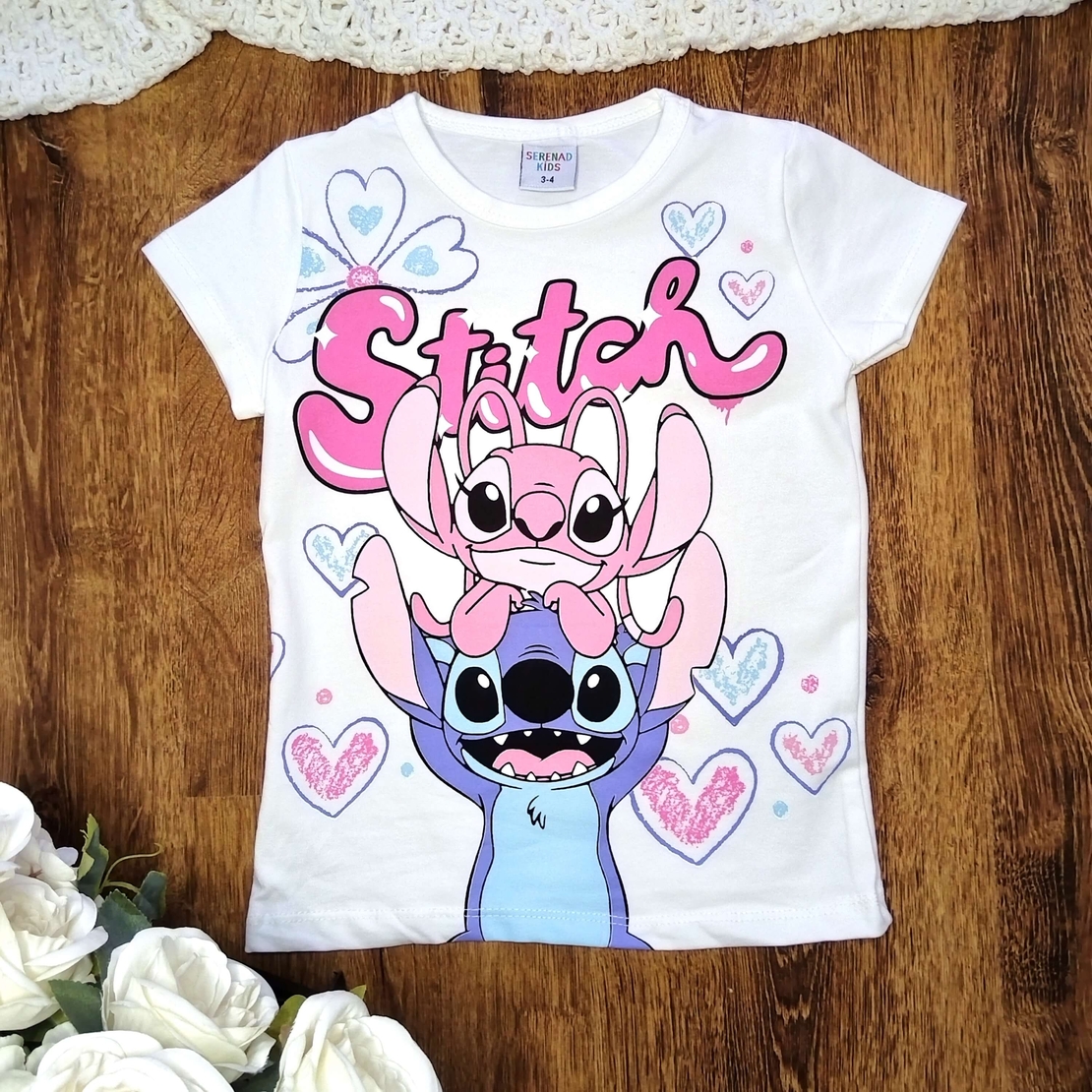 Комплект с тениска Стич в лилаво