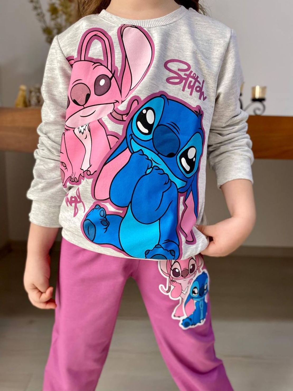 Комплект момиче дълъг ръкав Stitch