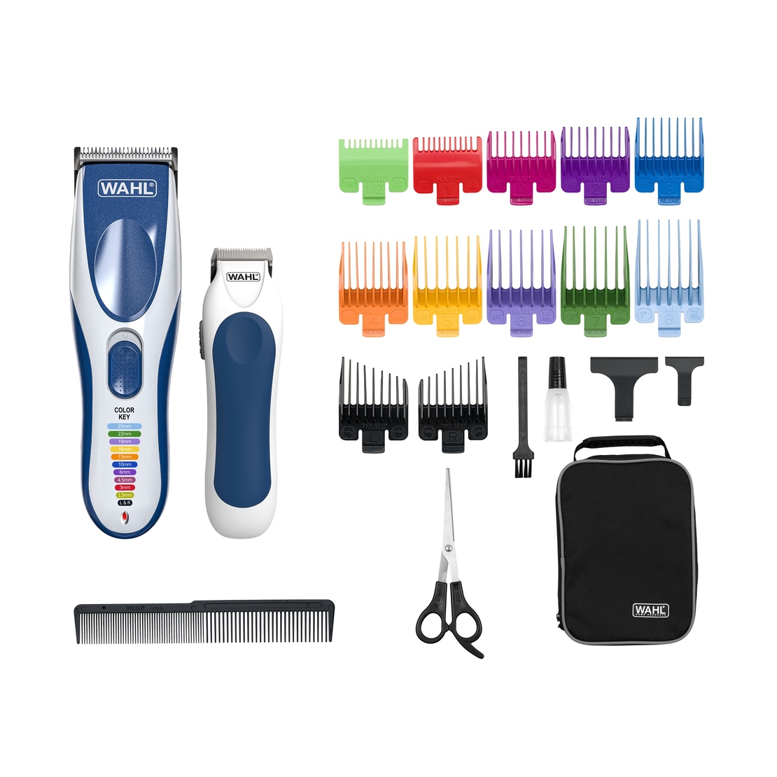 Комплект акумулаторна машинка за подстригване  и тример Wahl Color Pro Cordless Combo