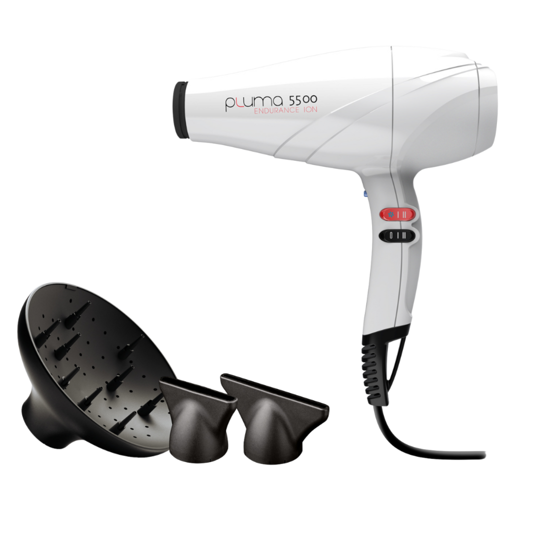 Професионален сешоар GA.MA Pluma 5500 Endurance Ion Bianco