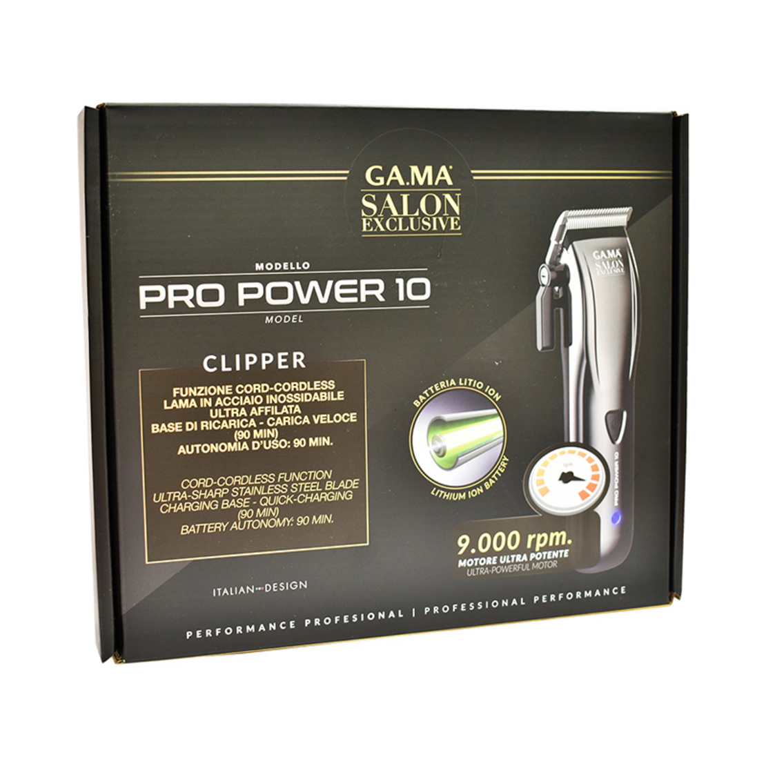 Професионална акумулаторна машинка за подстригване GA.MA PRO POWER 10