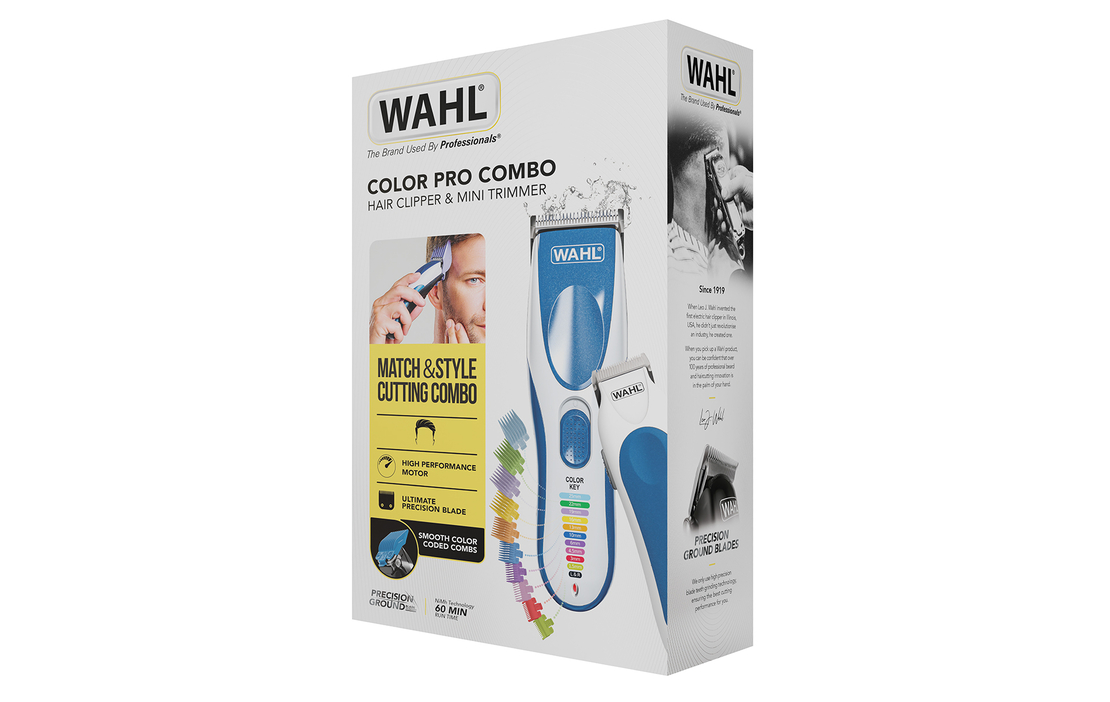 Комплект акумулаторна машинка за подстригване  и тример Wahl Color Pro Cordless Combo
