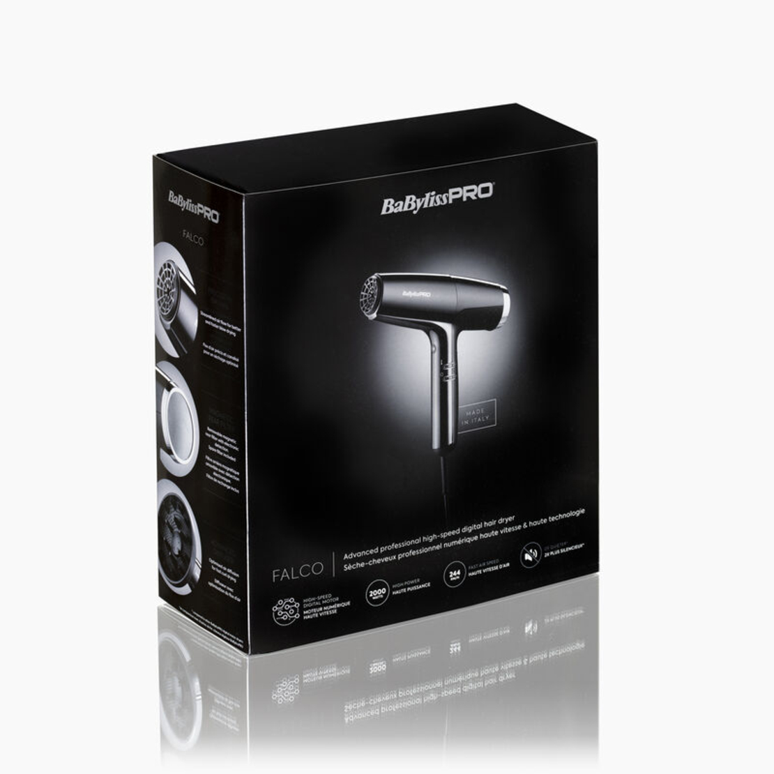 Професионален сешоар BaBylissPRO FALCO Black & Silver
