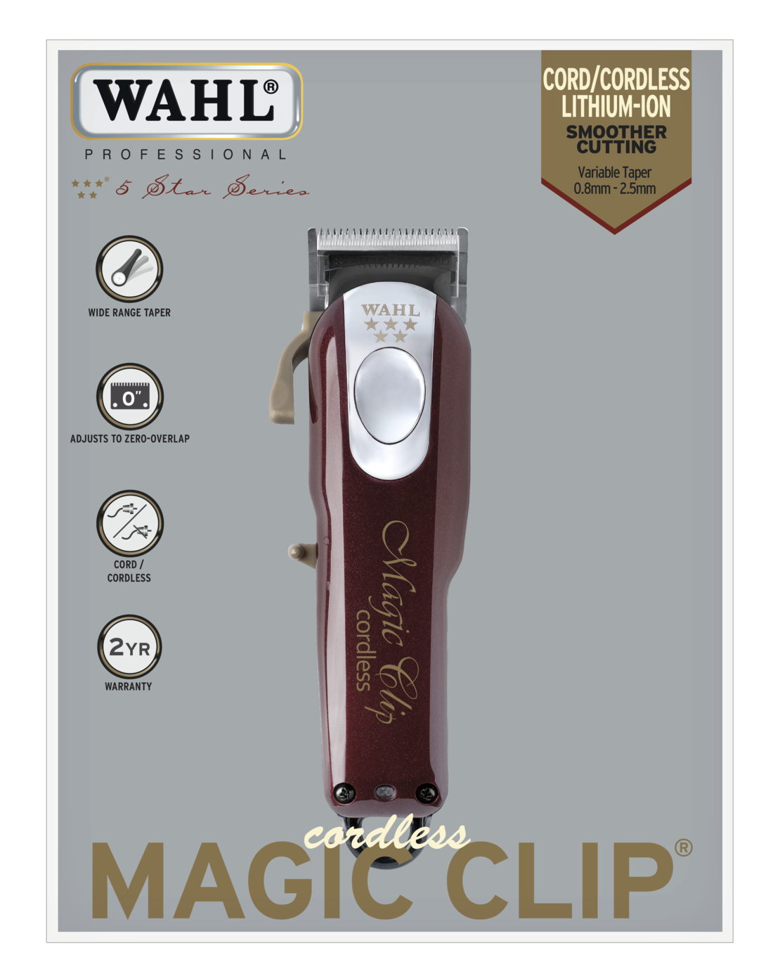 Професионална акумулаторна машинка за подстригване WAHL MAGIC CLIP CORDLESS