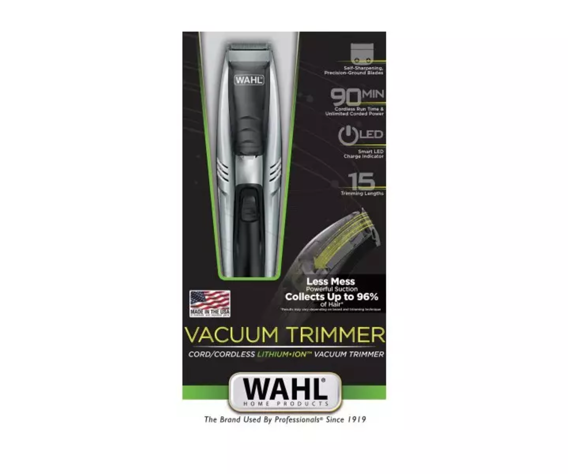 Акумулаторен тример за брада с вакуум Wahl Vacuum Trimmer 9870-016- повредена опаковка