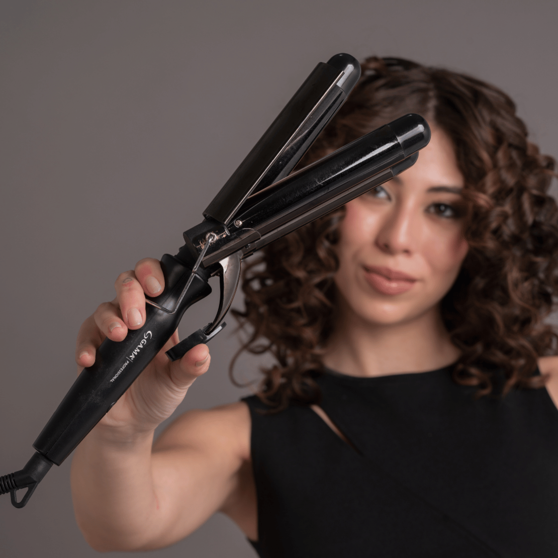 Професионална тройна маша за къдрене GA.MA SALON CURL TRIPLE BARREL