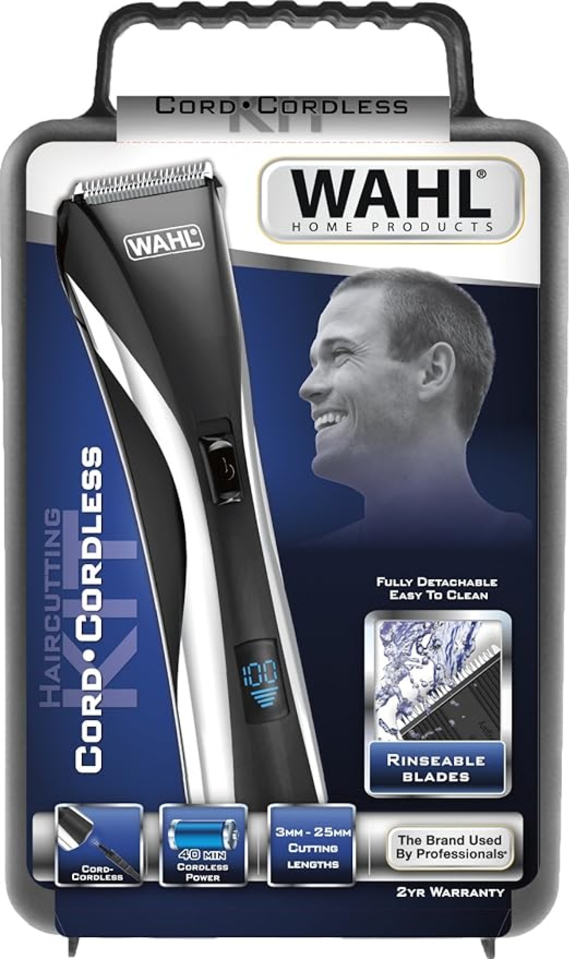 Акумулаторна машинка за подстригване Wahl Hybrid LCD