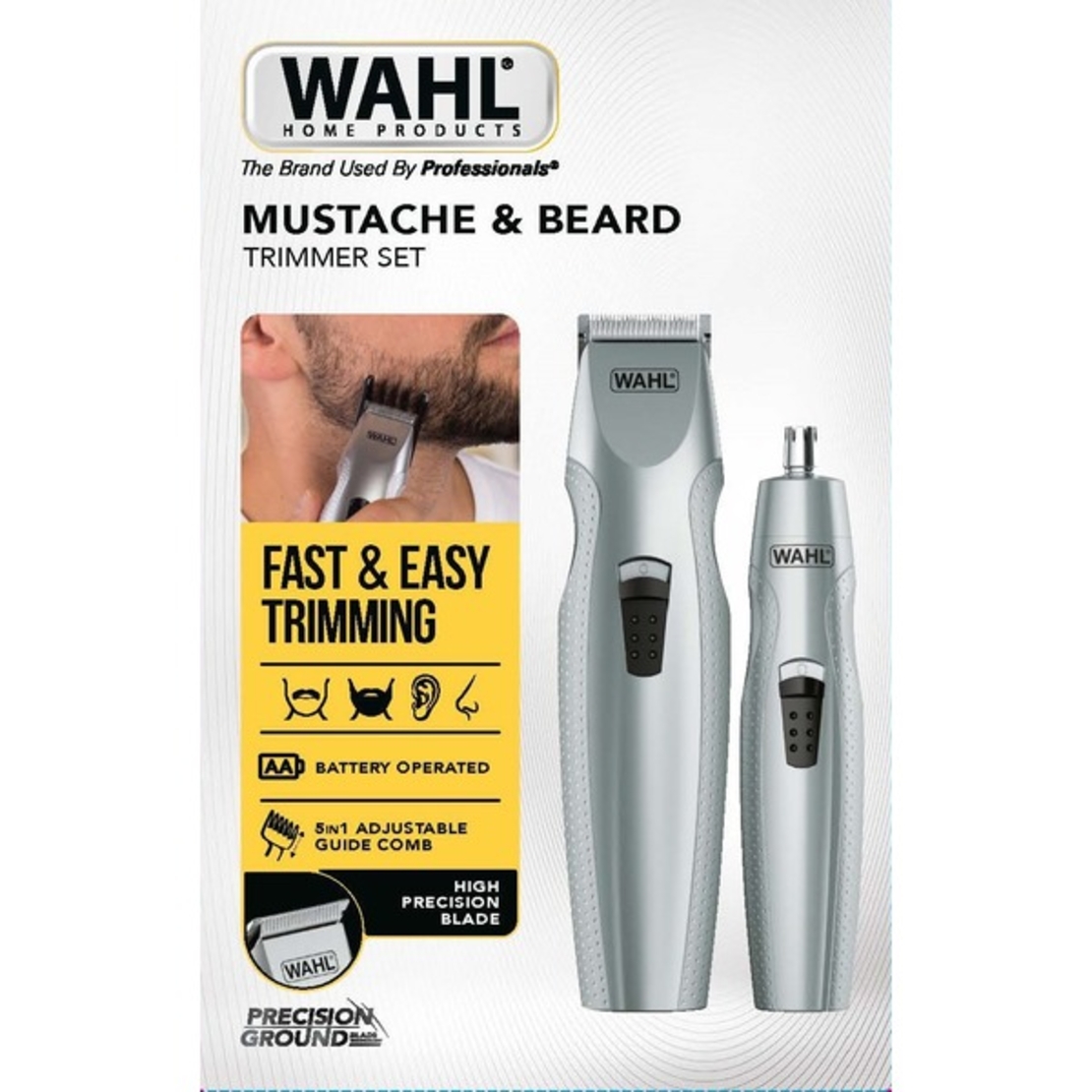 Комплект тримери за брада, нос и уши Wahl MUSTACHE & BEARD COMBO