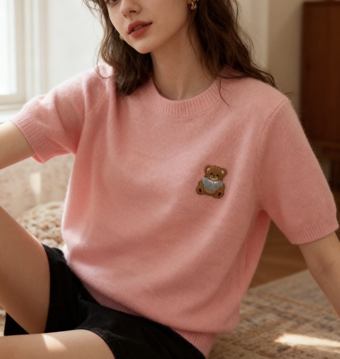 Блуза с къс ръкав