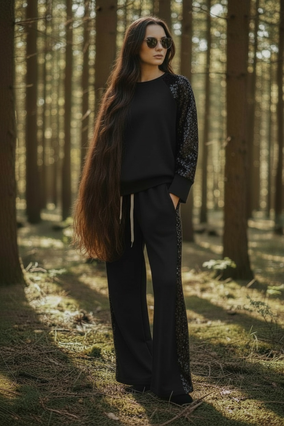 КОМПЛЕКТ с пайети Бордо и черно