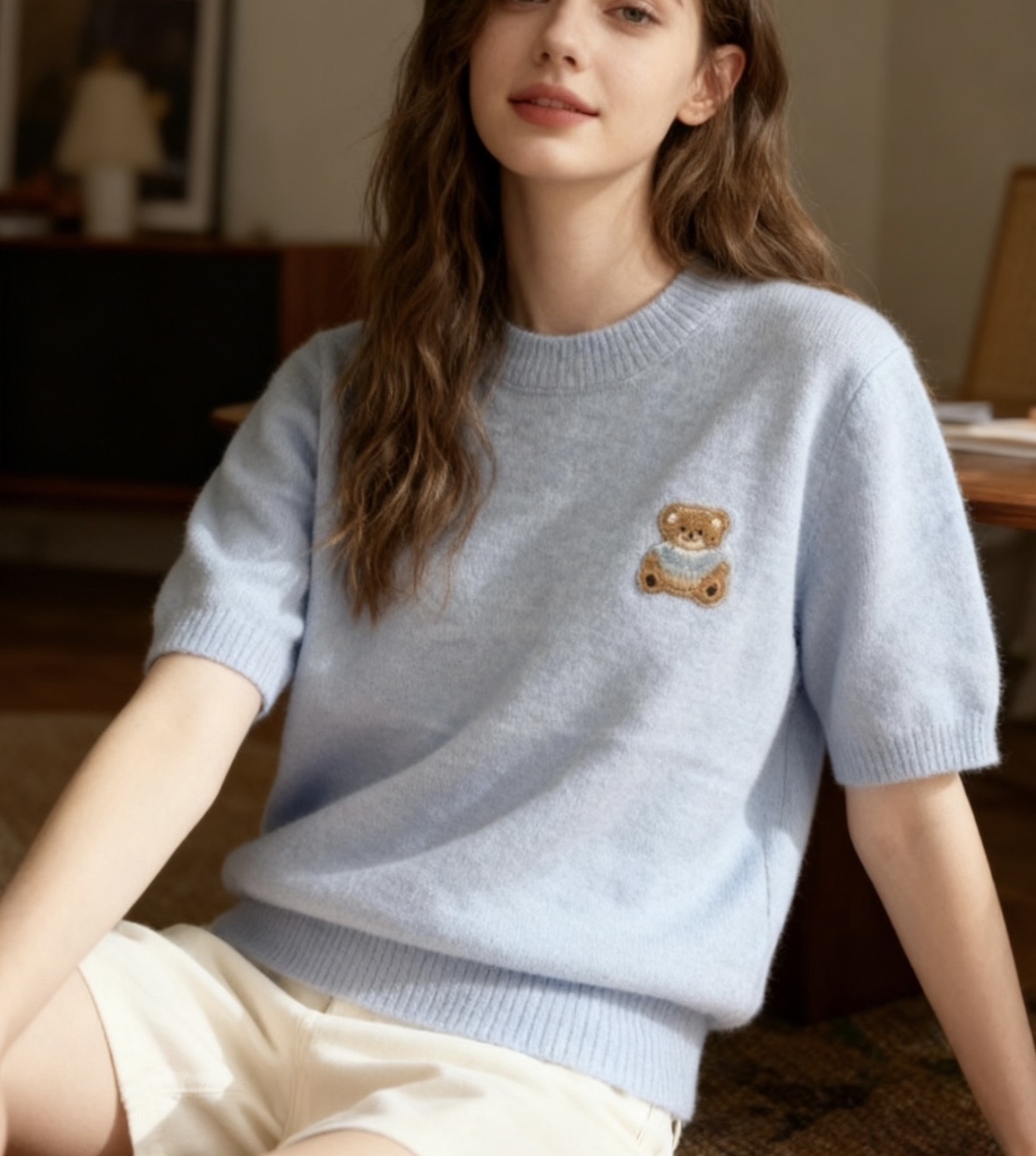 Блуза с къс ръкав