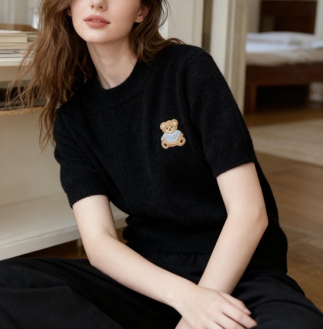 Блуза с къс ръкав