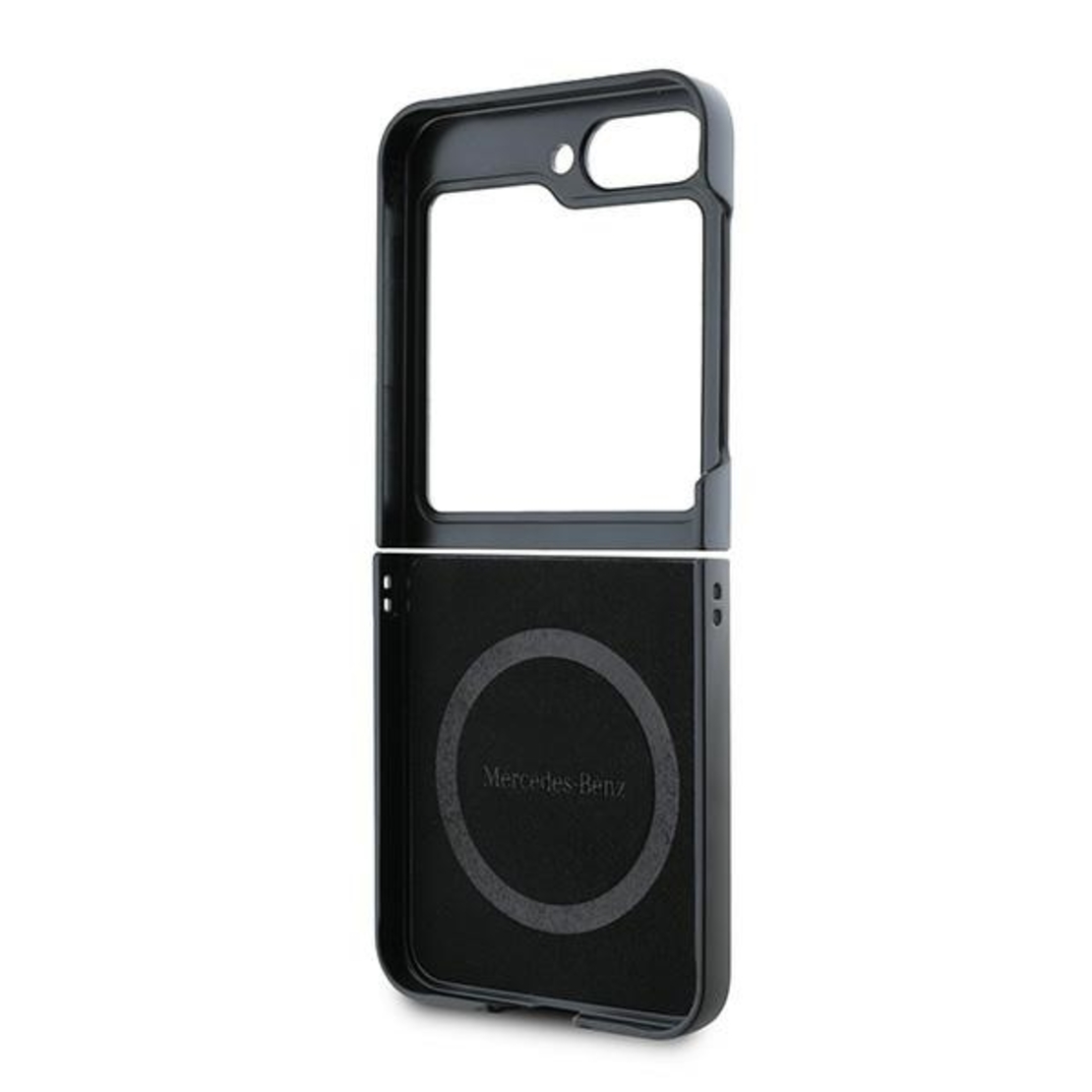 Mercedes MEHMZF623RBGVK Samsung Galaxy Z Flip6 F741 black Leather Wood Imitation MagSafe