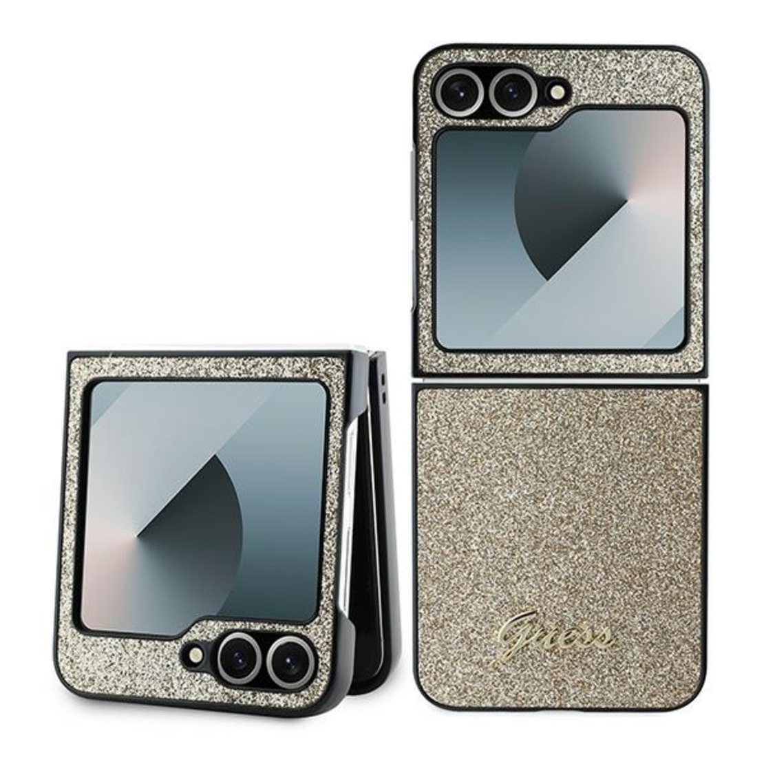 Guess GUHCZF6HGGSHD Samsung Galaxy Z Flip6 F741 gold 4G Glitter Script