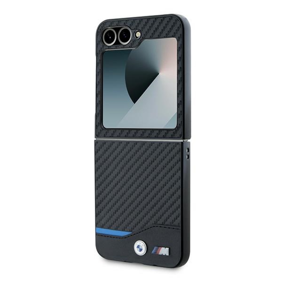 BMW BMHCZF622NBCK Samsung Galaxy Z Flip6 F741 black hardcase Carbon Blue Line