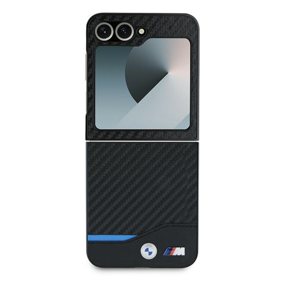 BMW BMHCZF622NBCK Samsung Galaxy Z Flip6 F741 black hardcase Carbon Blue Line
