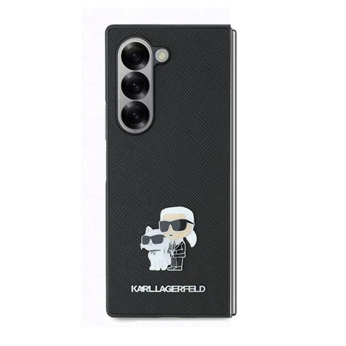 Karl Lagerfeld KLHCZFD6SAPKCNPK Samsung Galaxy Z Fold6 black Saffiano Metal Pin