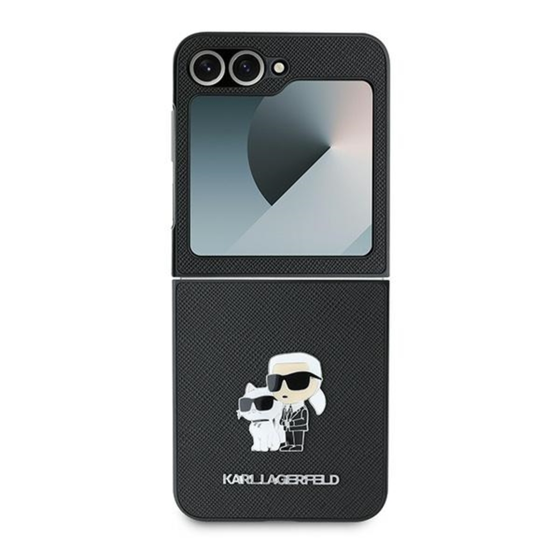 Karl Lagerfeld KLHCZF6SAPKCNPK Samsung Galaxy Z Flip6 black Saffiano Metal Pin