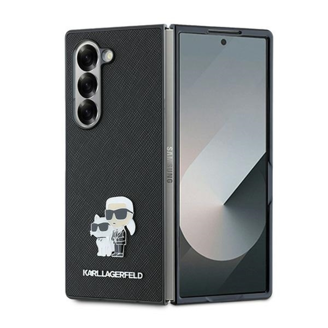 Karl Lagerfeld KLHCZFD6SAPKCNPK Samsung Galaxy Z Fold6 black Saffiano Metal Pin