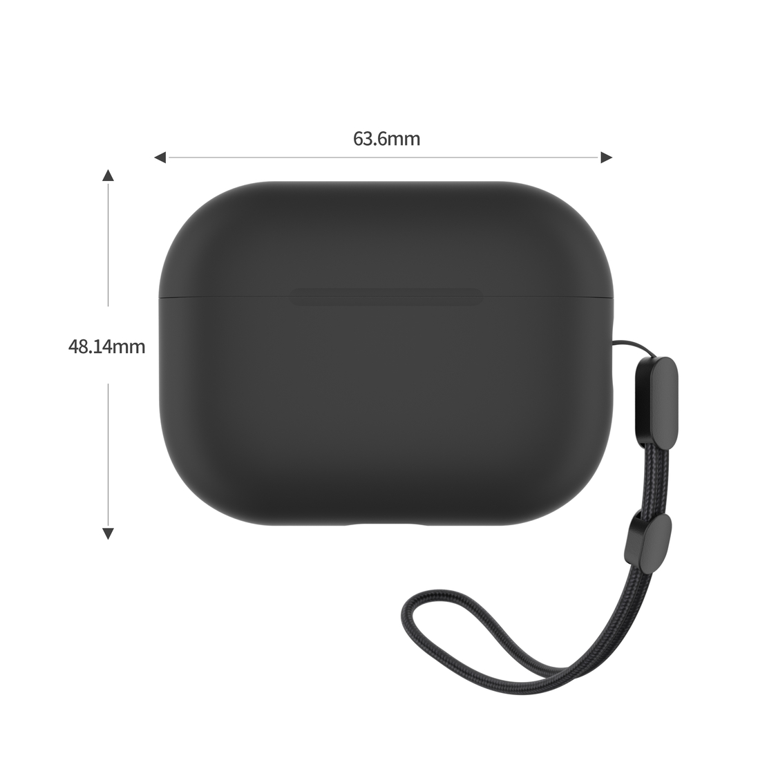 BLUEO Liquid Silicone Apple Airpods Pro 2, черен