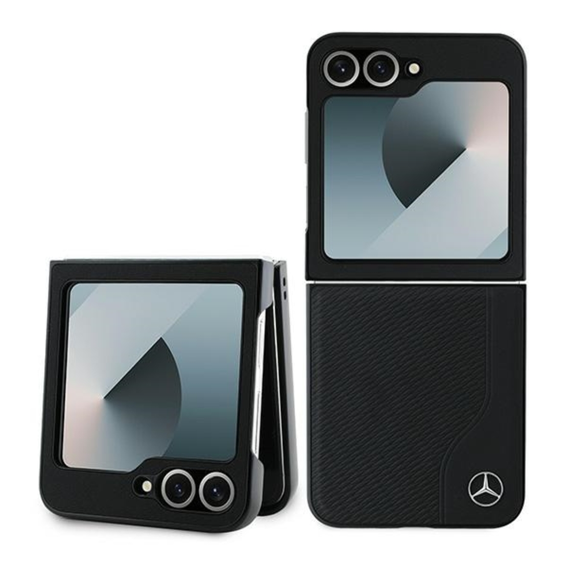 Mercedes MEHMZF623RBGVK Samsung Galaxy Z Flip6 F741 black Leather Wood Imitation MagSafe
