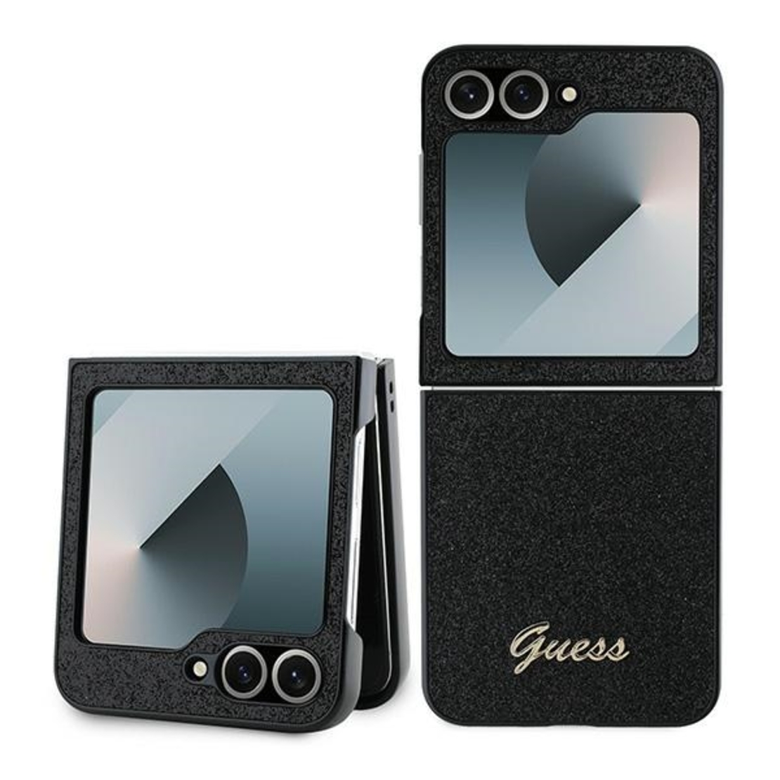 Guess GUHCZF6HGGSHK Samsung Galaxy Z Flip6 F741 black 4G Glitter Script