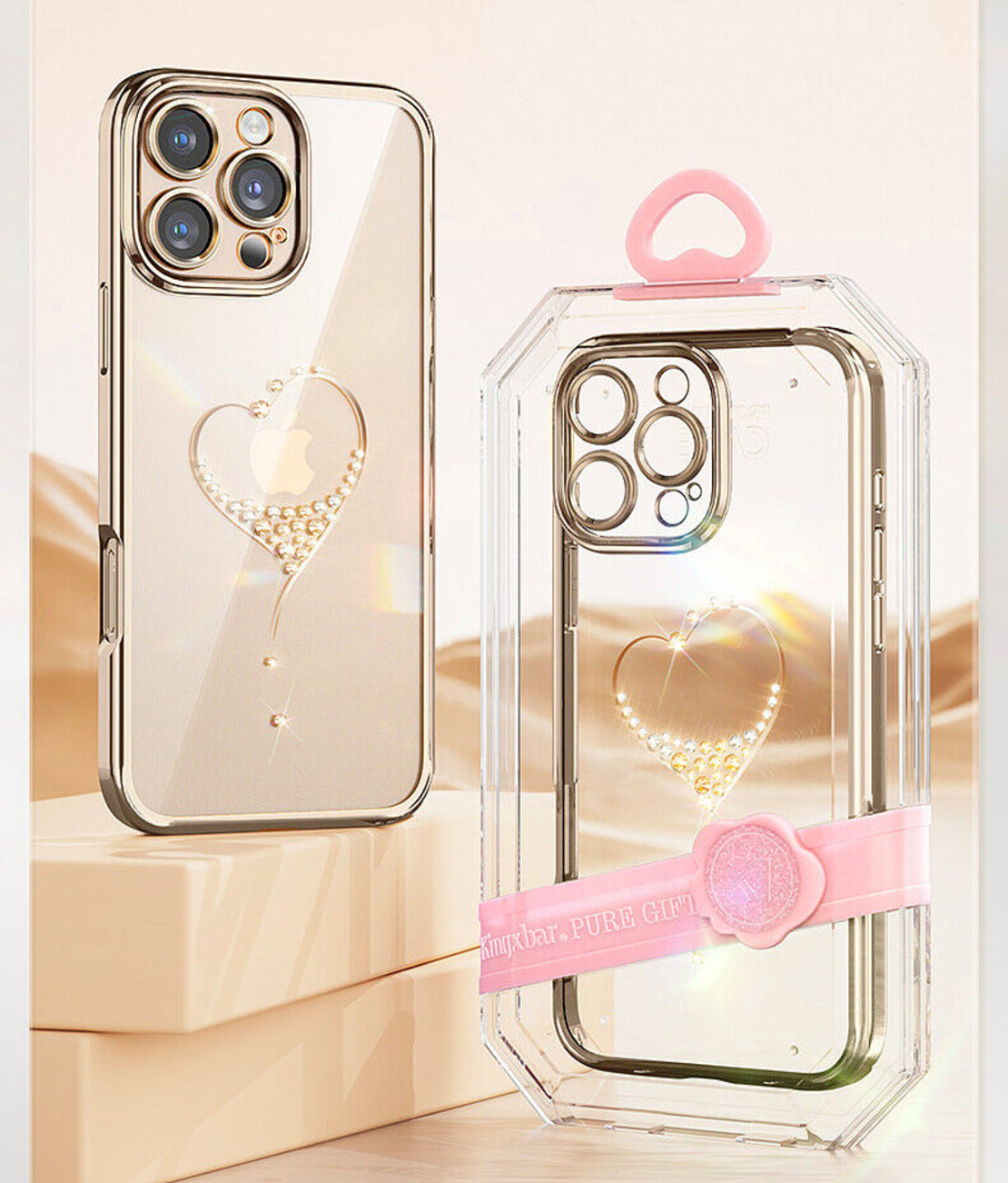 Kingxbar Case Wish Series iPhone 16 Pro Max, златен