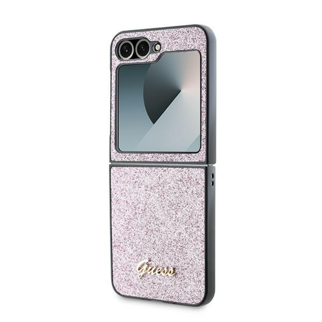 Guess GUHCZF6HGGSHP Samsung Galaxy Z Flip6 F741 pink 4G Glitter Script