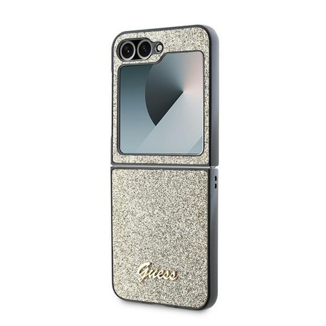 Guess GUHCZF6HGGSHD Samsung Galaxy Z Flip6 F741 gold 4G Glitter Script
