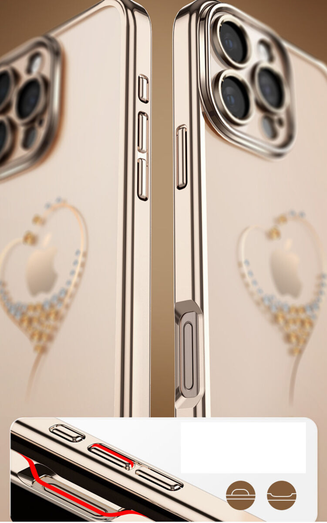 Kingxbar Case Wish Series iPhone 16 Pro Max, златен