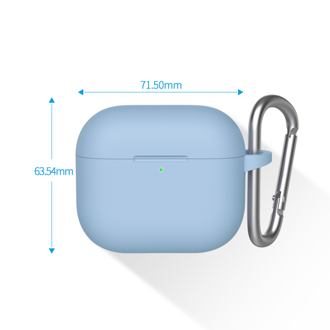 BLUEO Liquid Silicone Apple Airpods 3, светло син