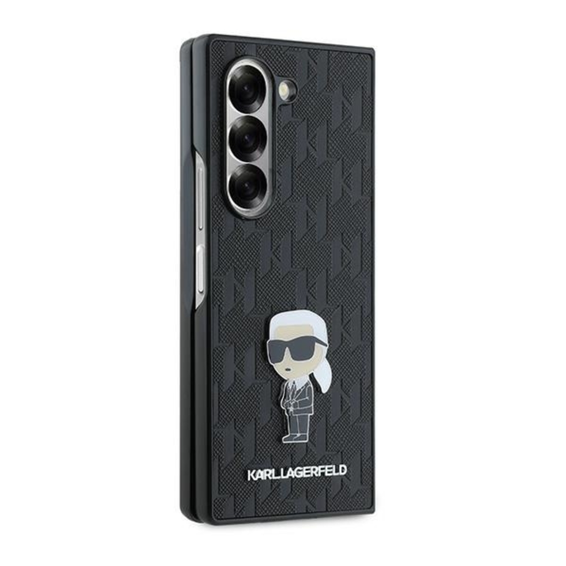 Karl Lagerfeld KLHCZFD6SAPKINPKK Samsung Galaxy Z Fold6 black Saffiano Ikonik Pin
