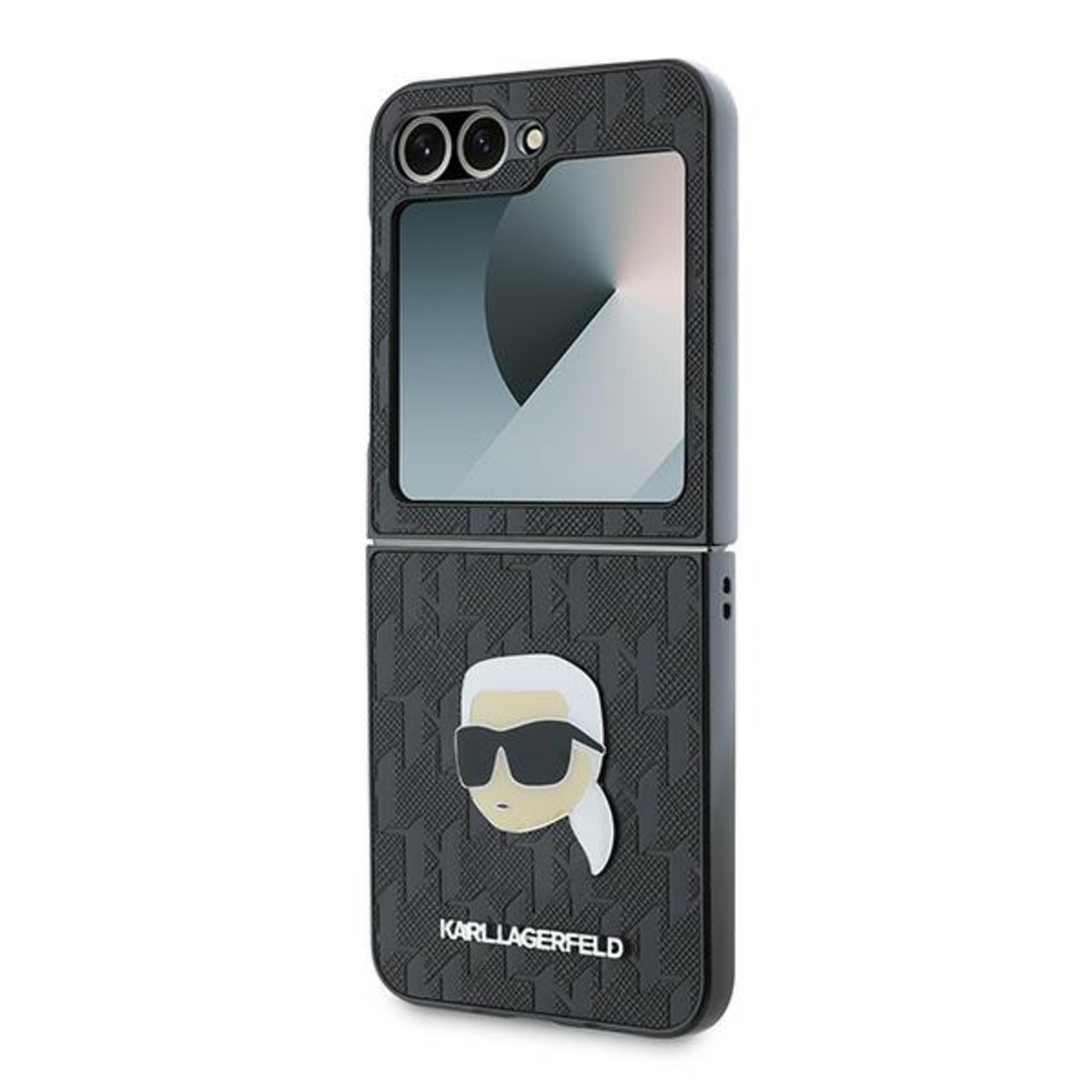 Karl Lagerfeld KLHCZF6PGKSKIHK Samsung Galaxy Z Flip6 black Saffiano Monogram