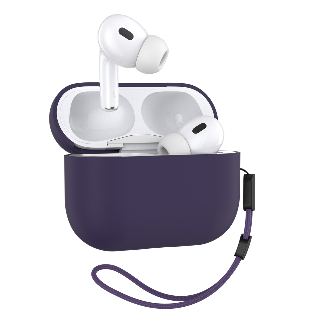 BLUEO Liquid Silicone Apple Airpods Pro 2, лилав