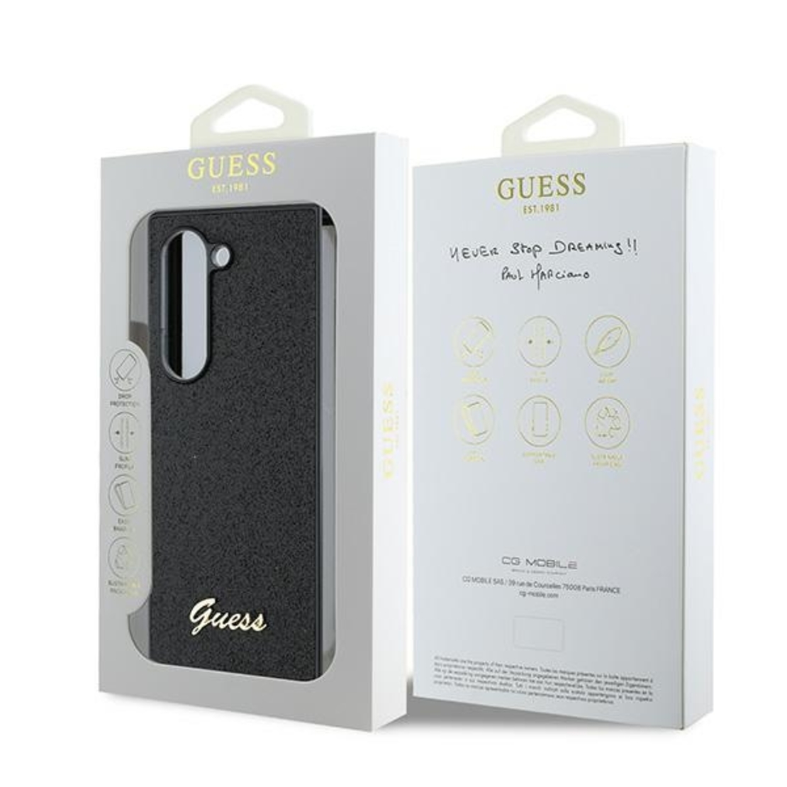 Guess GUHCZFD6HGGSHK Samsung Galaxy Z Fold6 F956 black 4G Glitter Script
