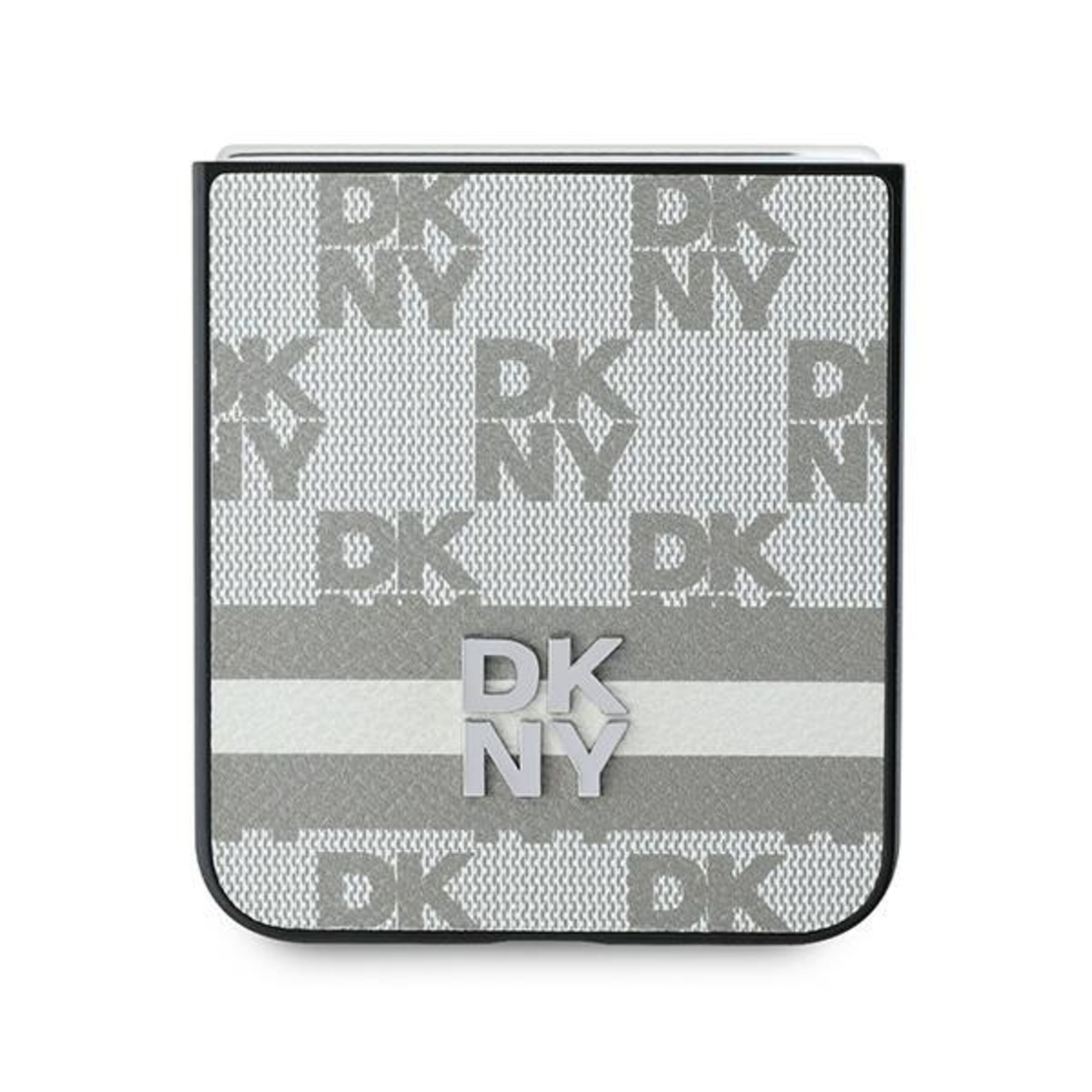 DKNY DKHCZF6PCPTSSE Samsung Galaxy Z Flip6 F741 beige Chequered Pattern Printed Stripes