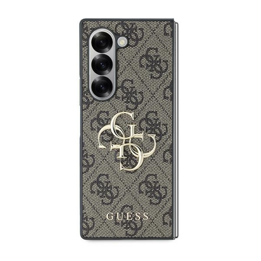 Guess GUHCZFD64GMGBR Samsung Galaxy Z Fold6 F956 brown Leather 4G Metal Logo