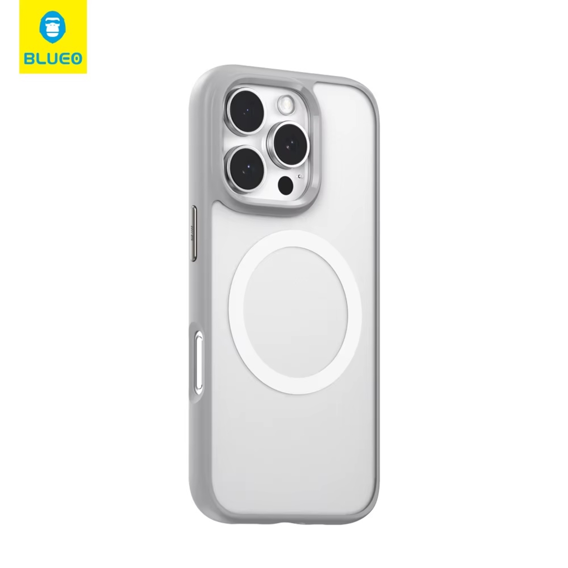 BLUEO Skin-Friendly Anti-Drop Magnetic Case Gen.2 iPhone 16 Pro Max, Grey