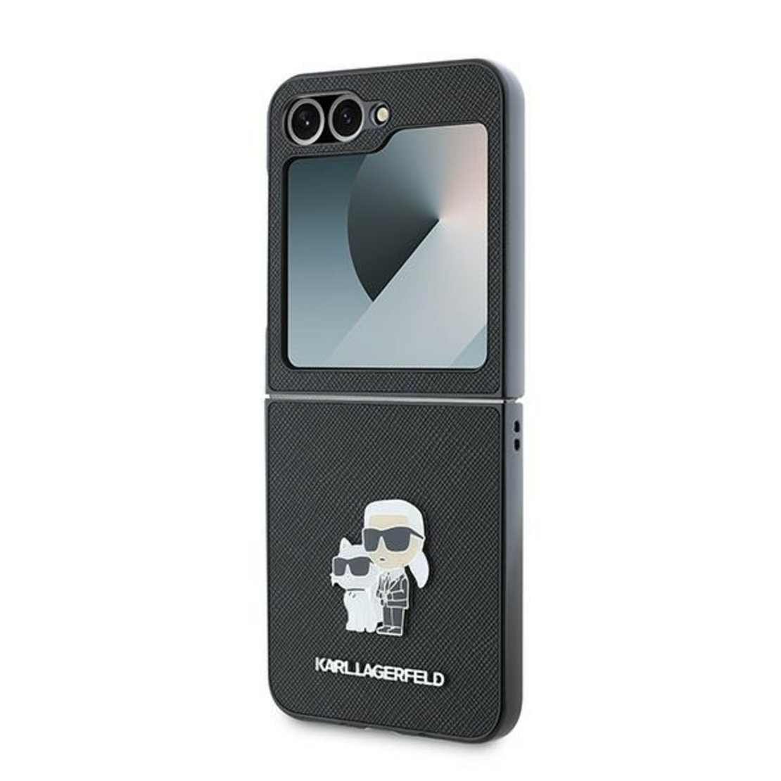Karl Lagerfeld KLHCZF6SAPKCNPK Samsung Galaxy Z Flip6 black Saffiano Metal Pin