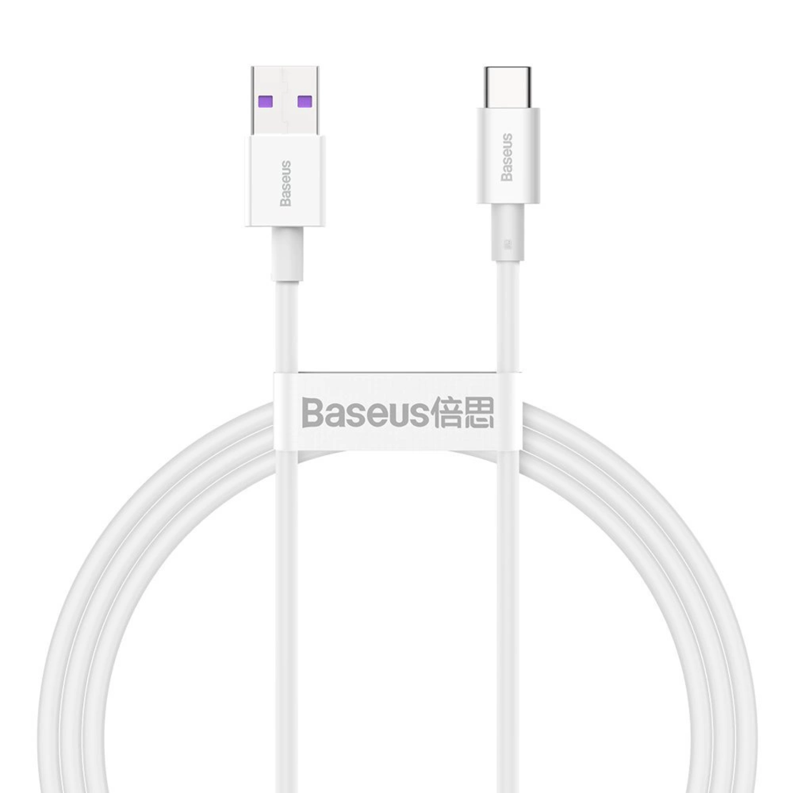 Кабел за данни Baseus Superior USB Cable - USB Type C 66 W 6A 1 m White (CATYS-02)