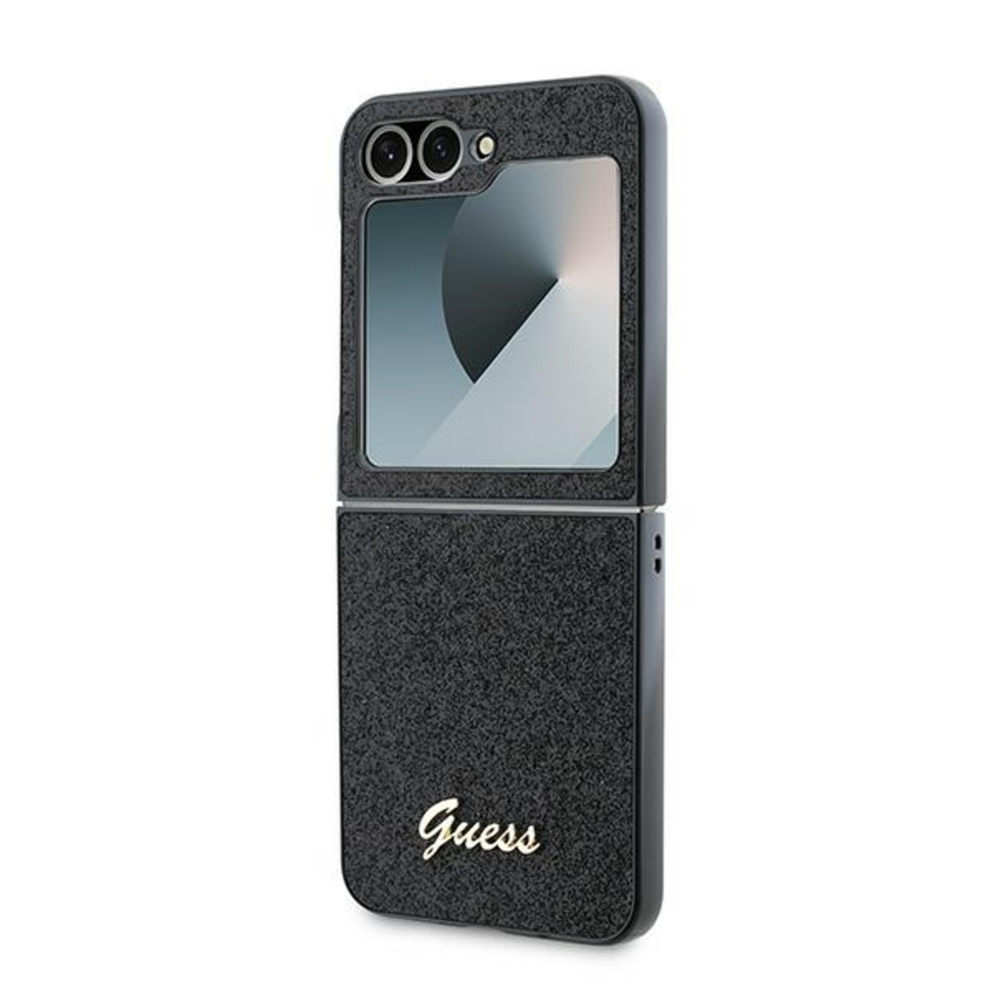 Guess GUHCZF6HGGSHK Samsung Galaxy Z Flip6 F741 black 4G Glitter Script