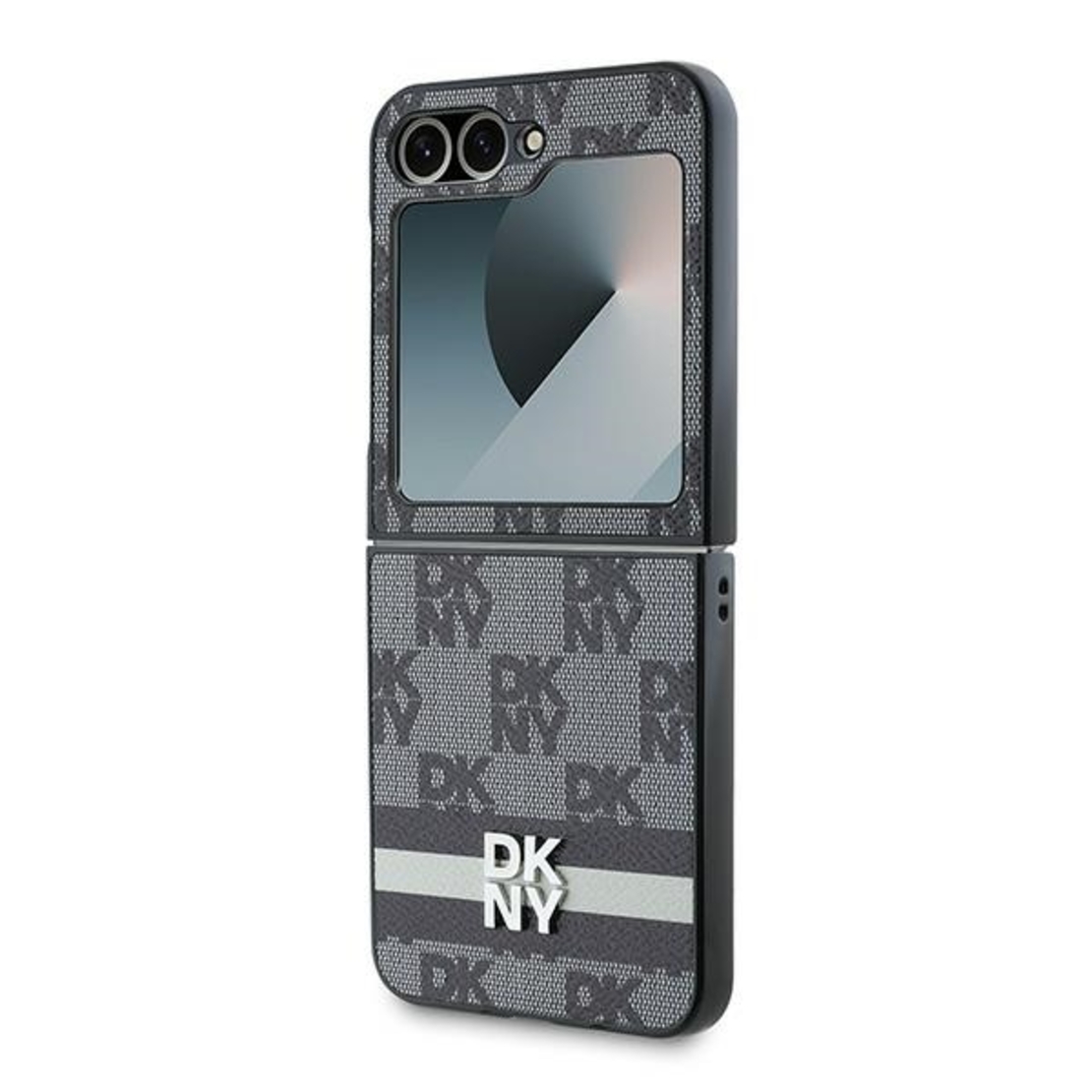 DKNY DKHCZF6PCPTSSK Samsung Galaxy Z Flip6 F741 black Chequered Pattern Printed Stripes