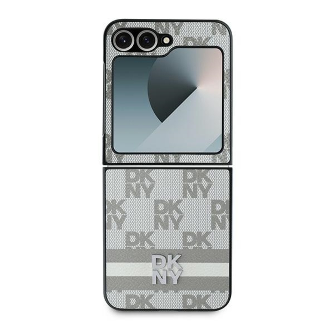 DKNY DKHCZF6PCPTSSE Samsung Galaxy Z Flip6 F741 beige Chequered Pattern Printed Stripes