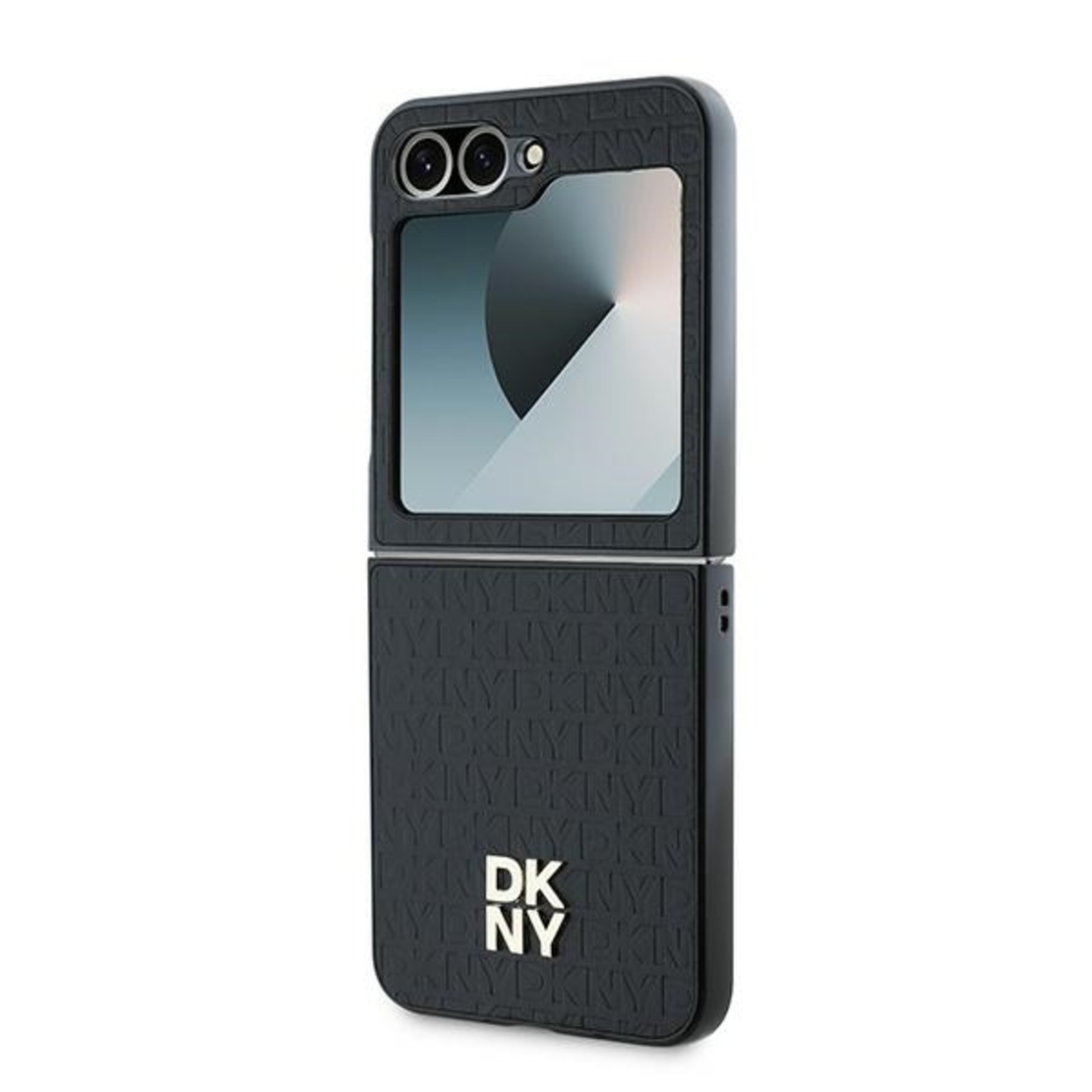 DKNY DKHCZF6PSHRPSK Samsung Galaxy Z Flip6 F741 black Repeat Pattern Stack Logo